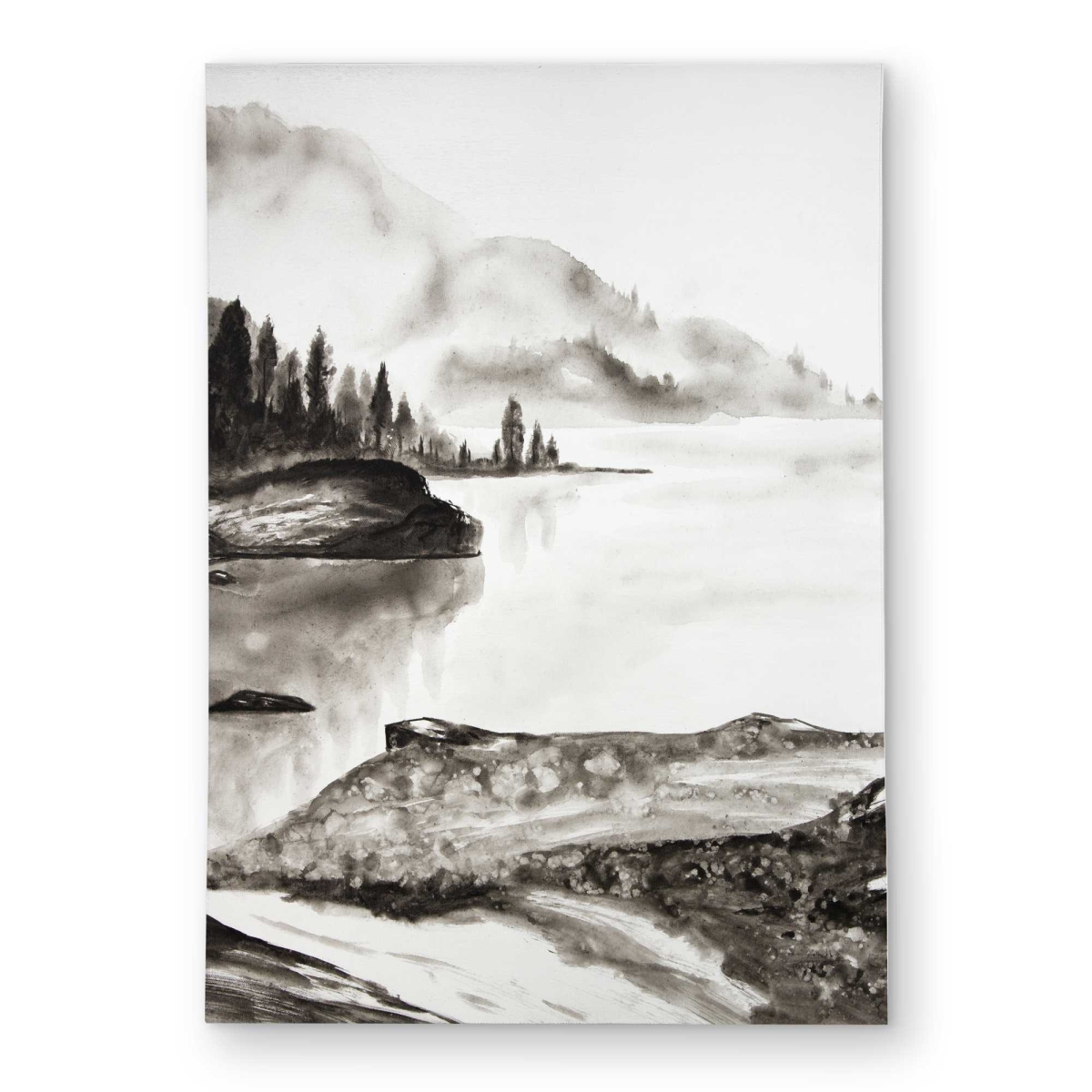 C1ROAR57WNXO2V 5 x 7 ft. Peaceful Landscape - Scandinavian Trees Outdoor Rectangle Area Rug