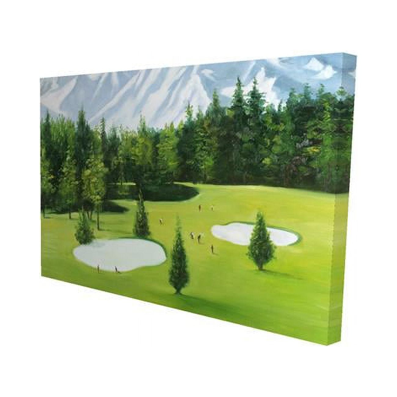12 x 18 in. Golf Course with Mountains View-Print on Canvas