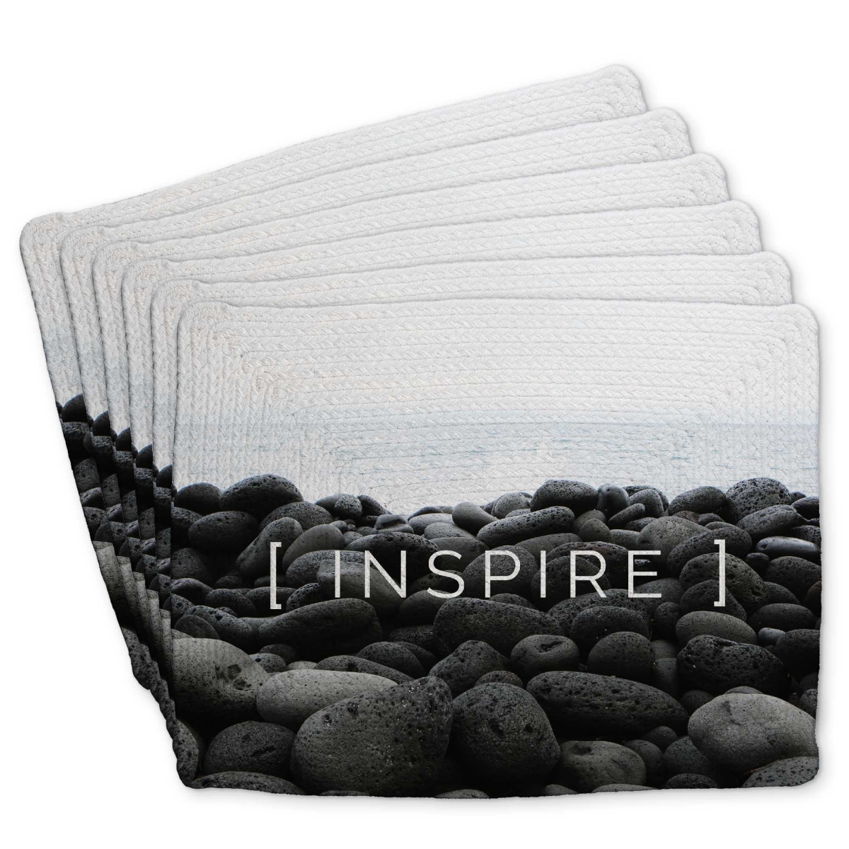 Picture of Begin Home Decor C6BP1418RCQR1A 14 x 18 in. Inspire Braided Polyester Placemat - Stylish Essentials - Set of 6