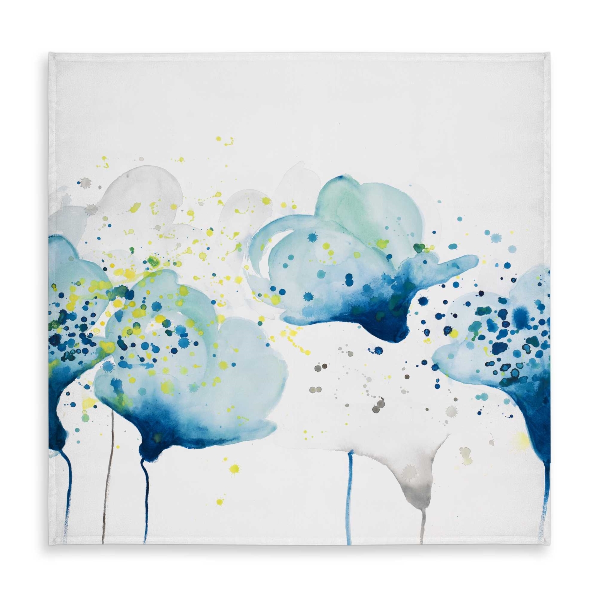 Picture of Begin Home Decor C1TC58587T89KH 58 x 58 in. Dotted Paint Splash Flowers Tablecloth - Floral Home Decor