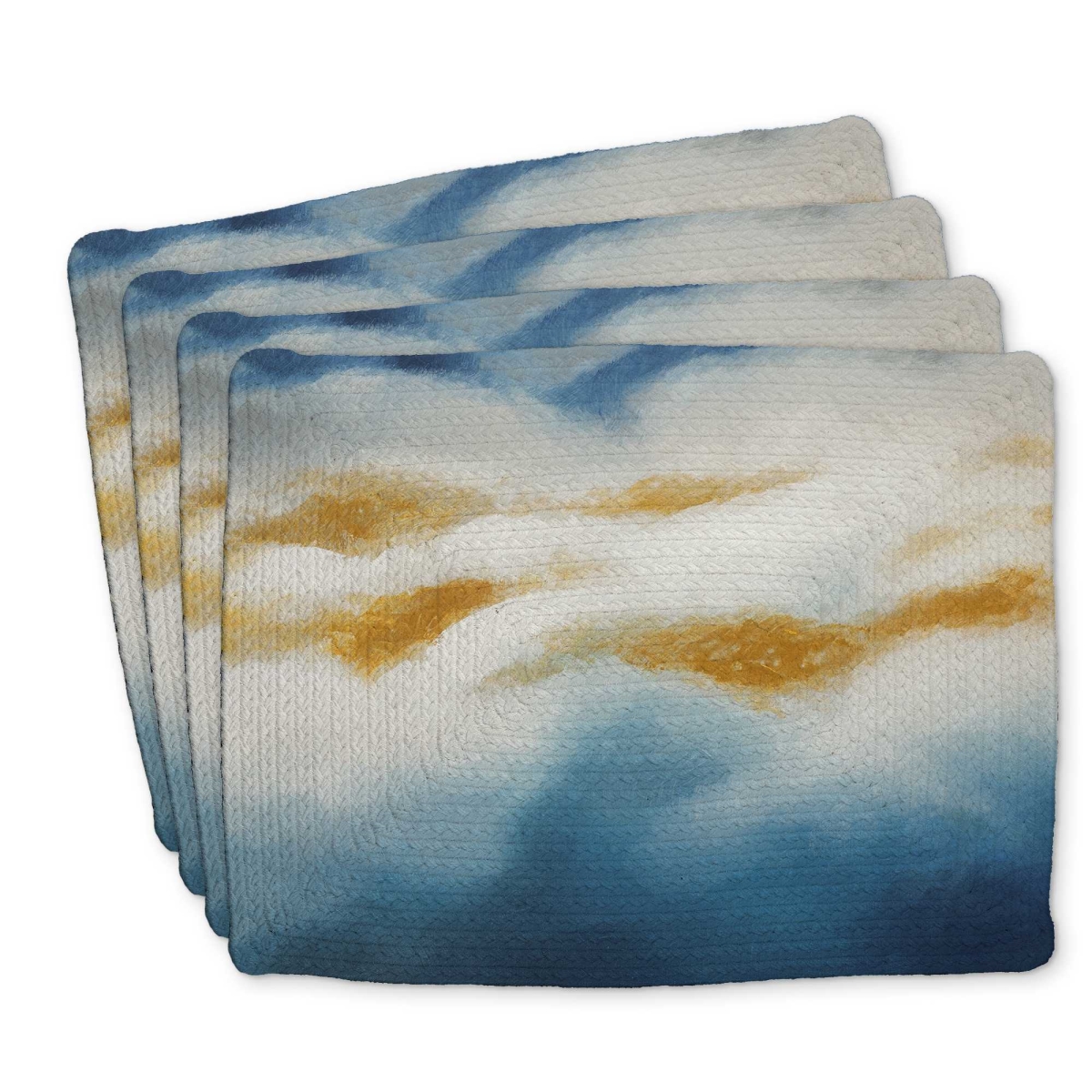 Picture of Begin Home Decor C4BP1418EELOST 14 x 18 in. Abstract Clouds Braided Polyester Placemat - Decor Accent - Set of 4