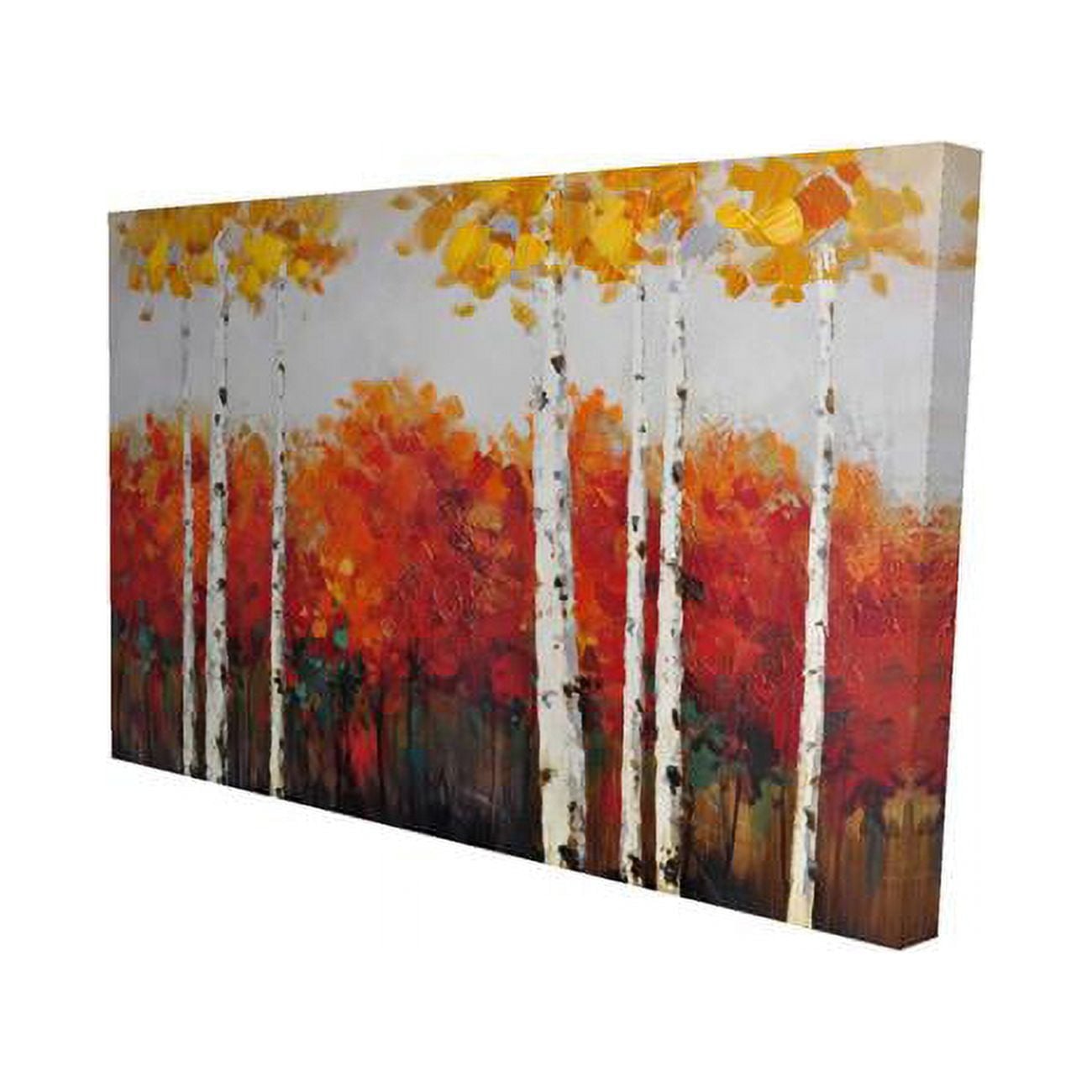 12 x 18 in. Birches by Fall-Print on Canvas