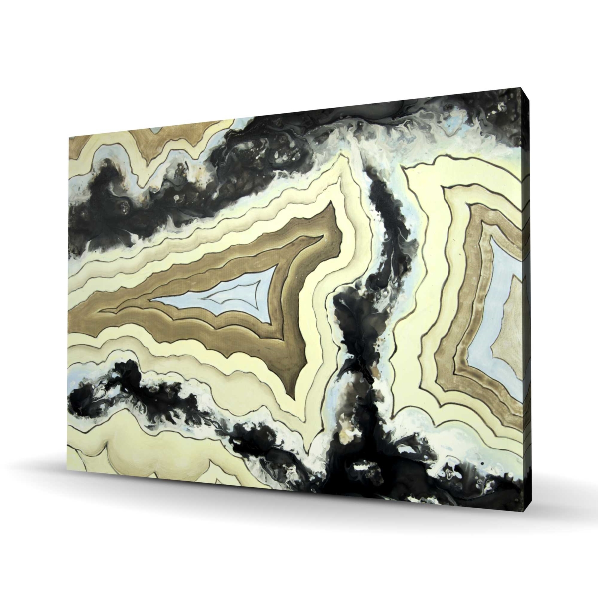 C1RC3648F1QA1C 36 x 48 in. Lace Agate - Beige Minerals Canvas for Elegant Home Decor