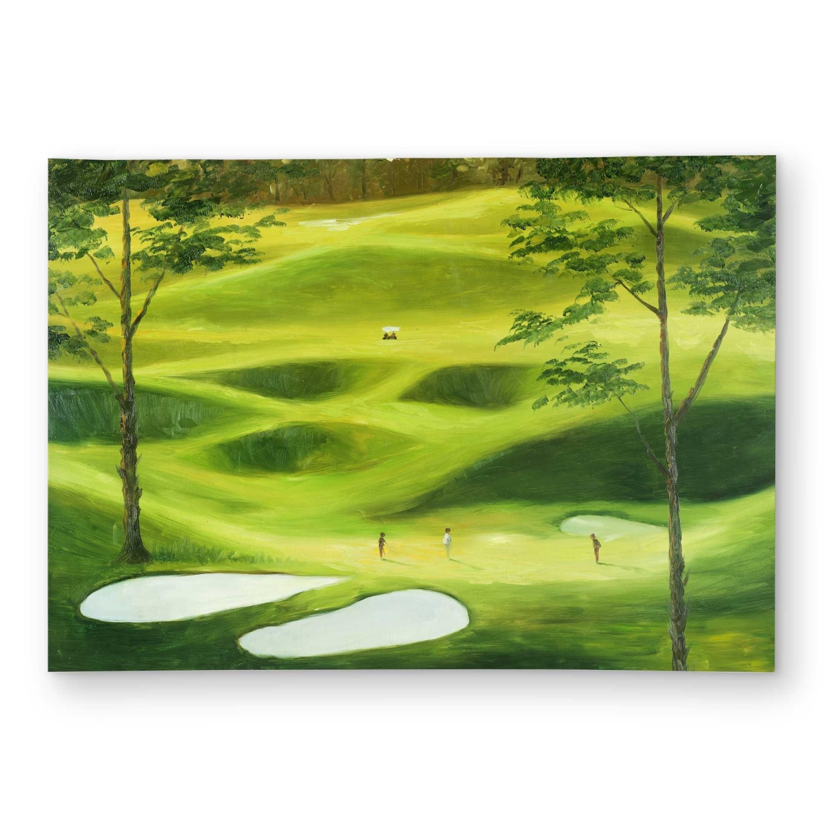 C1ROAR57BSDXRS 5 x 7 ft. Big Golf Course - White Landscapes Outdoor Rectangle Area Rug