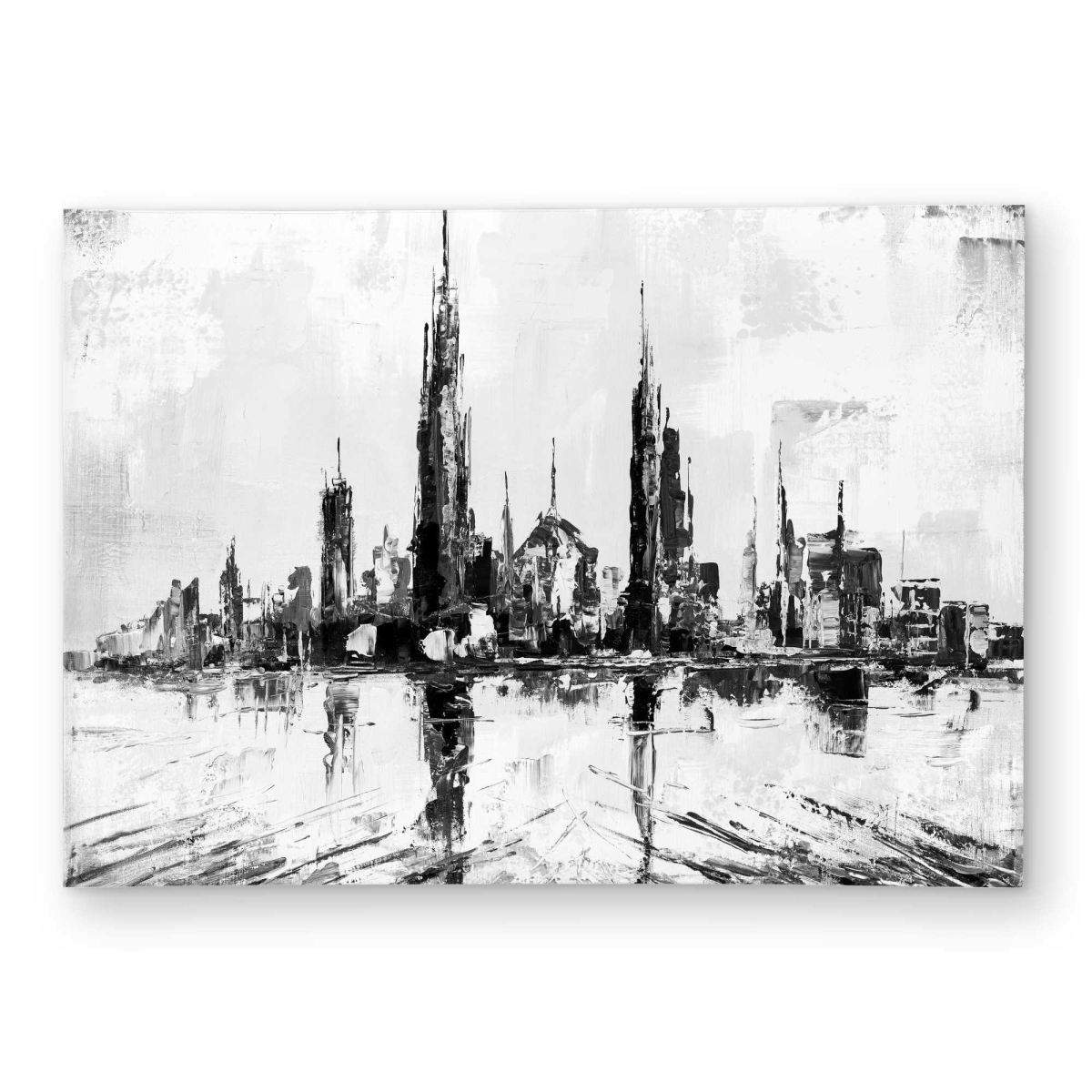 C1ROAR57VNPT5X 5 x 7 ft. Abstract & Texturized Mono City Rectangle Area Rug - Cities Gray Outdoor