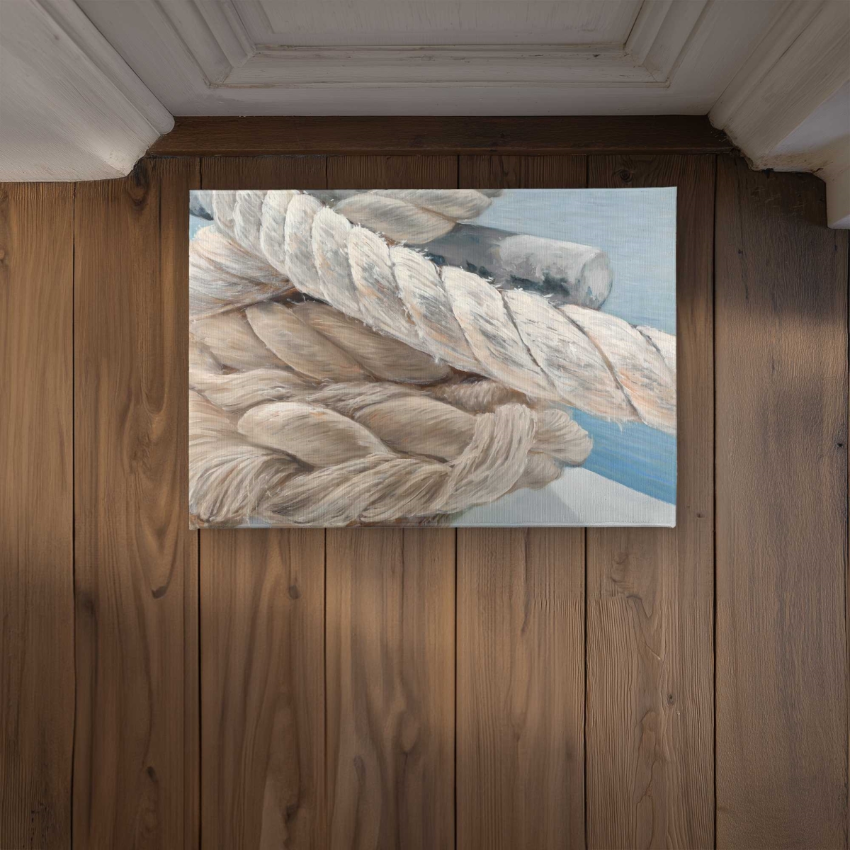 CODM17243PHQLJ 17 x 24 in. Tie-Down Ropes Closeup - Marine Bathroom Door Mat for Home Decor