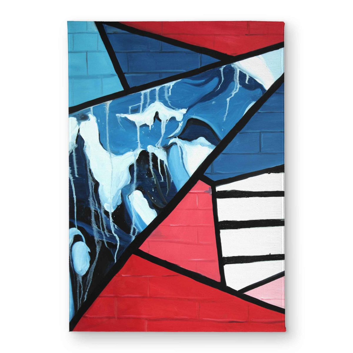 CODM1724WEQY5R 17 x 24 in. Diagonal Unity - Classic Blue Pop Art Door Mat for Decor