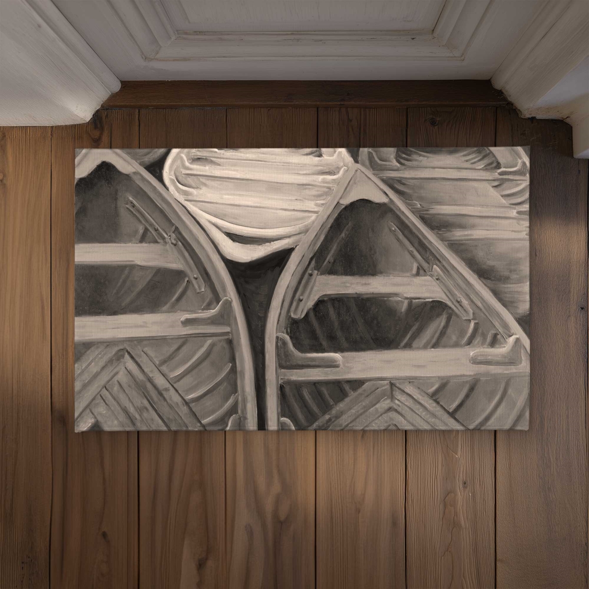 CODM2134IGILNL 21 x 34 in. Sepia Canoes Indoor & Outdoor Door Mat - Coastal Contemporary
