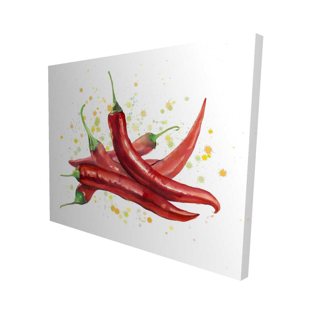 2080-4860-GA94 48 x 60 in. Red Hot Peppers Still Life Canvas - Vibrant Home Decor Art