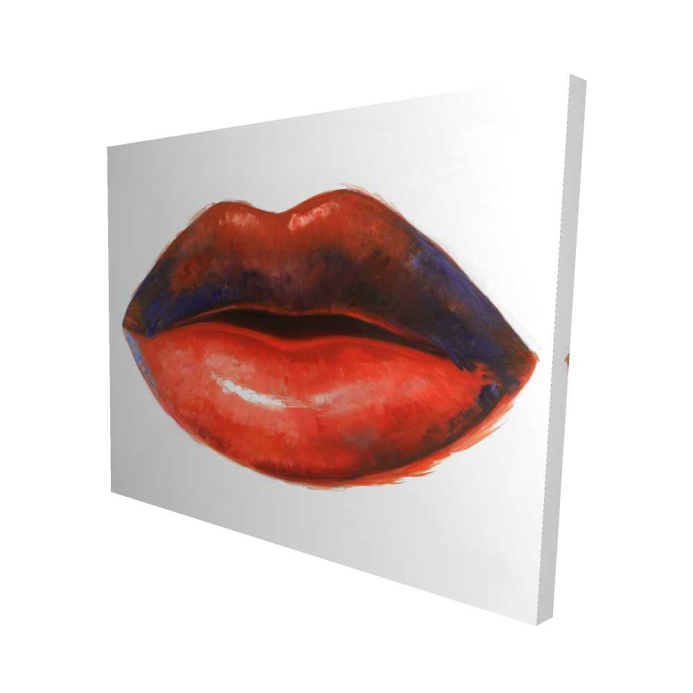 2080-4860-MI63 48 x 60 in. Red Lipstick Figurative Romantic Canvas - Home Decor Art
