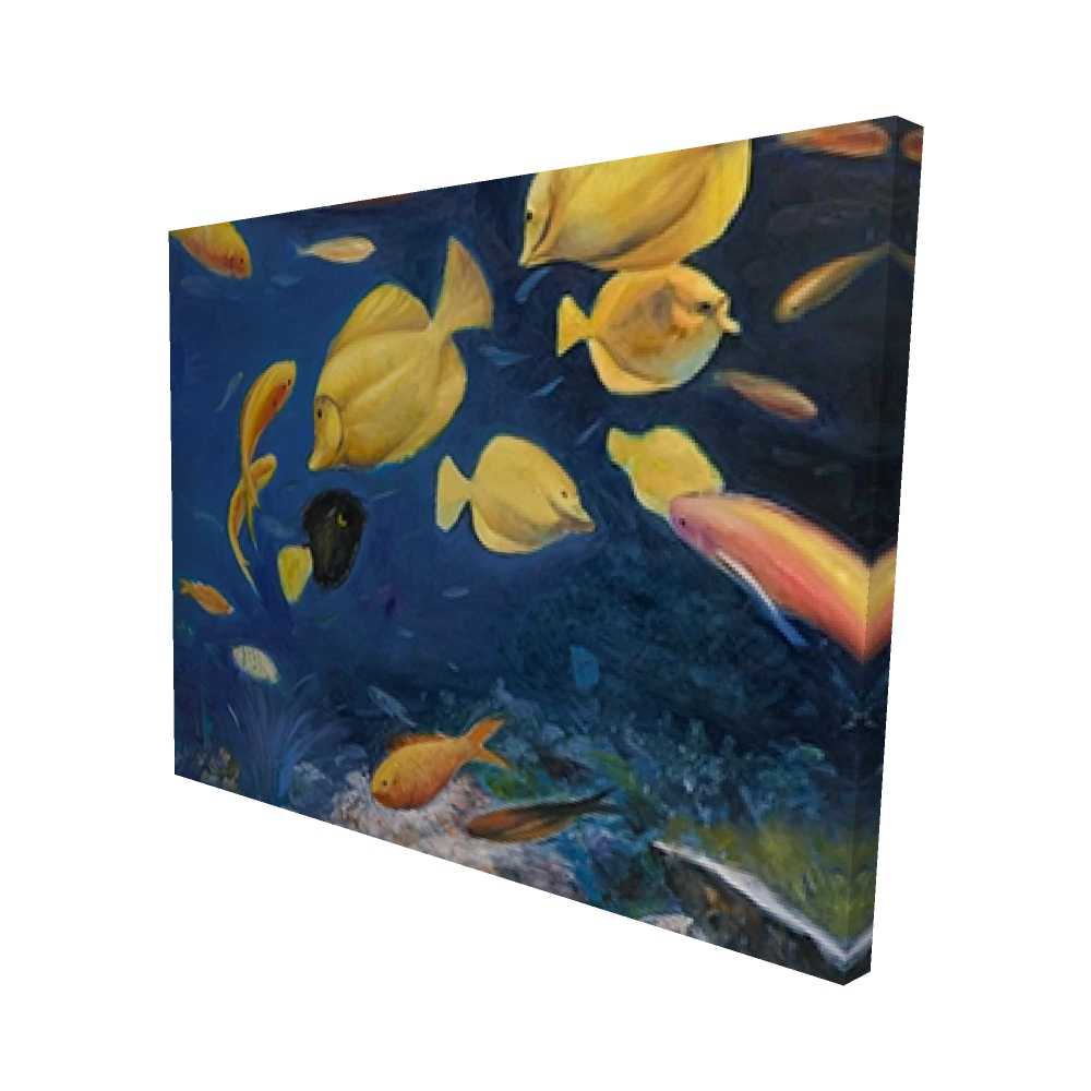 2080-6048-AN170 48 x 60 in. Fish Under The Sea - Orange Office Canvas Home Decor