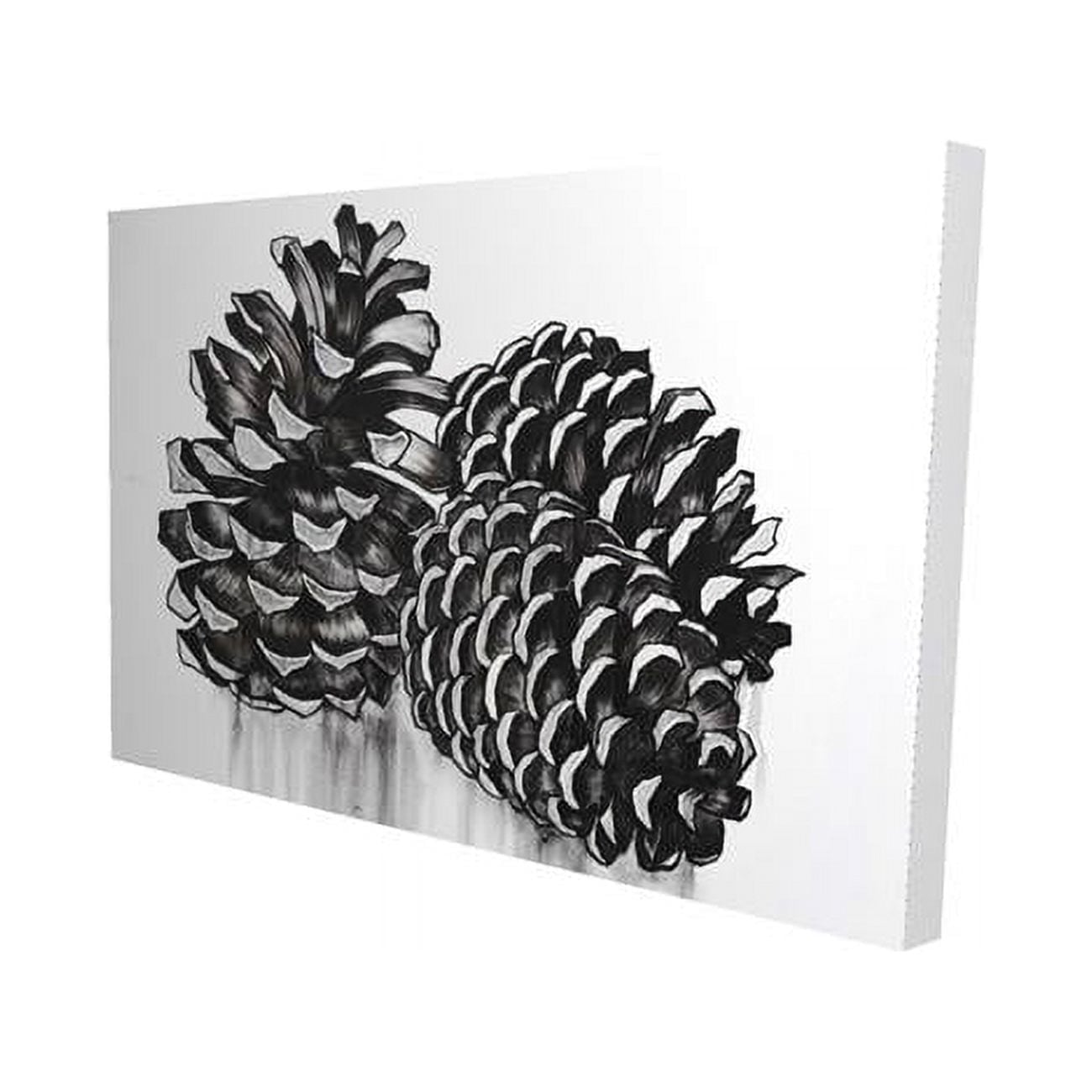 12 x 18 in. Three Small Pine Cones-Print on Canvas
