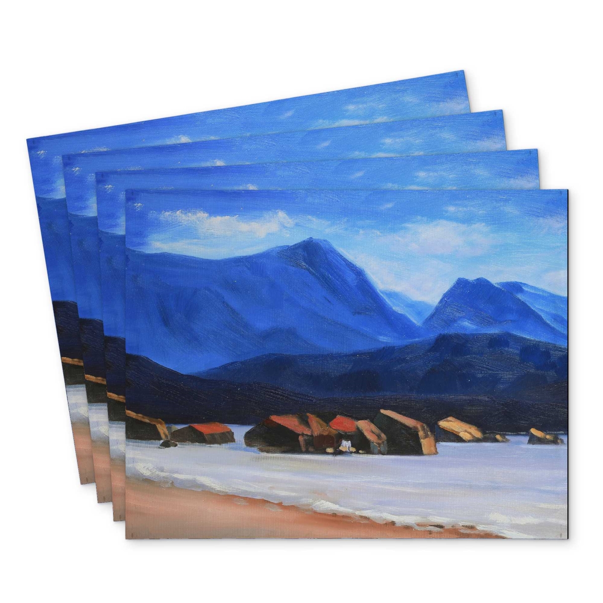 Picture of Begin Home Decor C4PP14189XMCQZ 14 x 18 in. Scotland Calm Eddies Polyester Placemat - Home Decor Accent - Set of 4