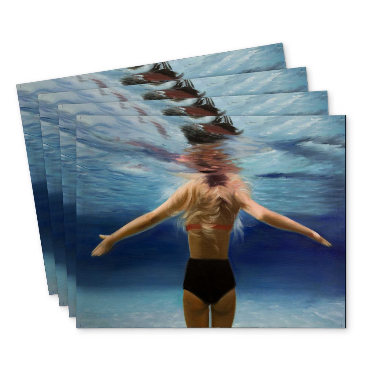 Picture of Begin Home Decor C4PP1418BCPMAX 14 x 18 in. Under The Sea Polyester Placemat - Stylish Home Decor - Set of 4