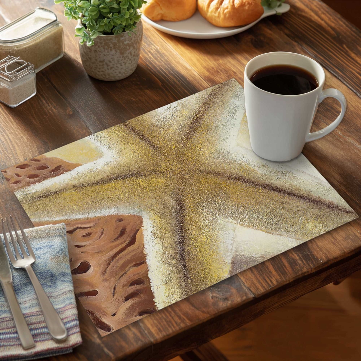 Picture of Begin Home Decor C4PP14189Z8210 14 x 18 in. Starfish & Seashells Placemat - Beach Home Decor Accent - Set of 4