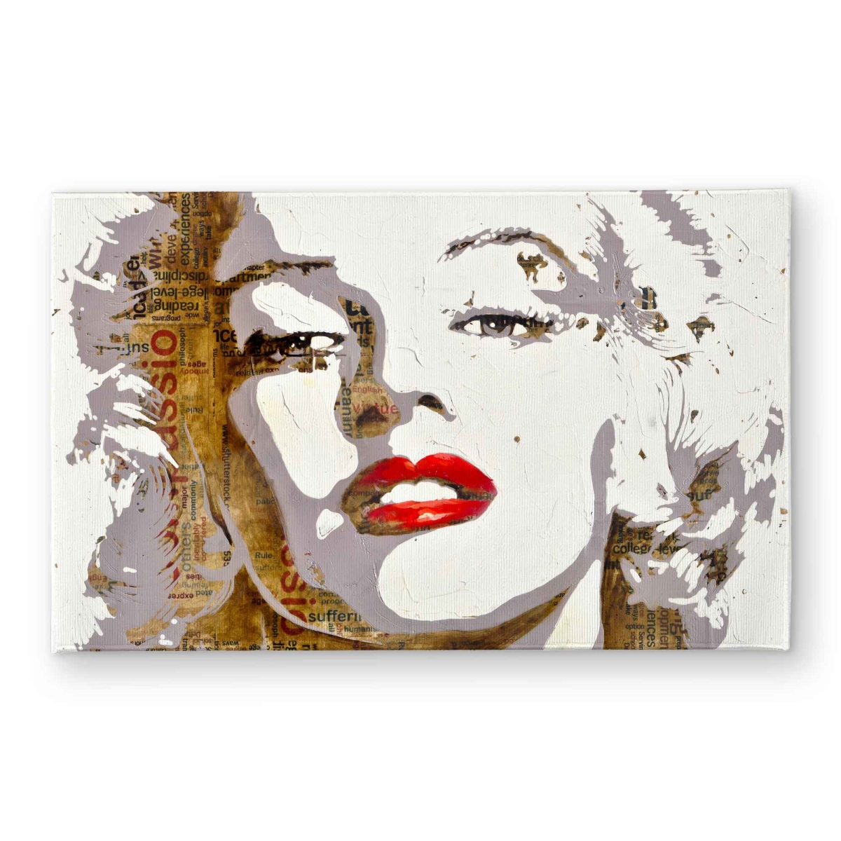 CODM2134VZHFJZ 21 x 34 in. Marilyn Monroe Typography Door Mat - Romantic Home Decor