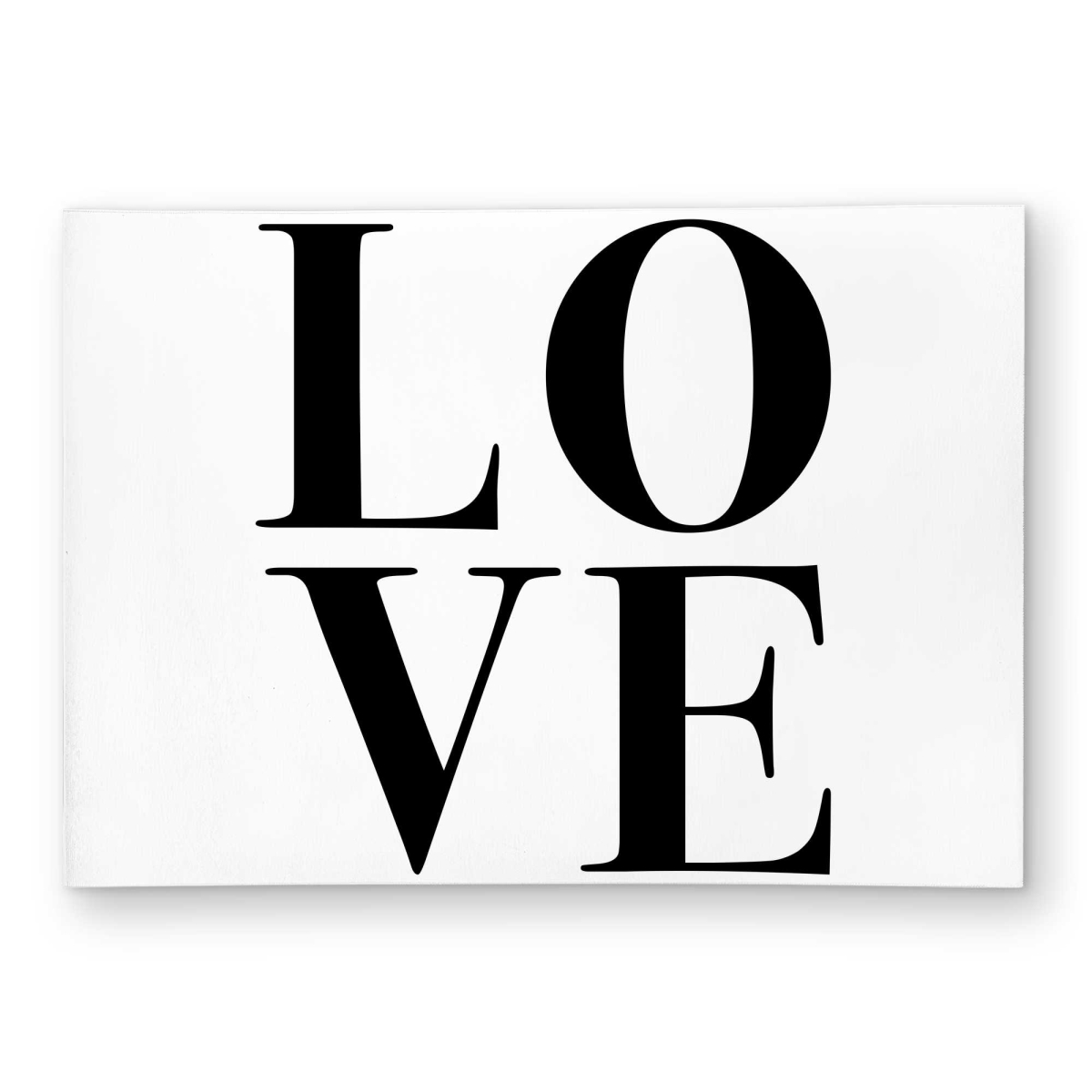 C1ROAR5708DIB4 5 x 7 ft. Love Black & White Outdoor Rectangle Area Rug - Home Decor Essentials