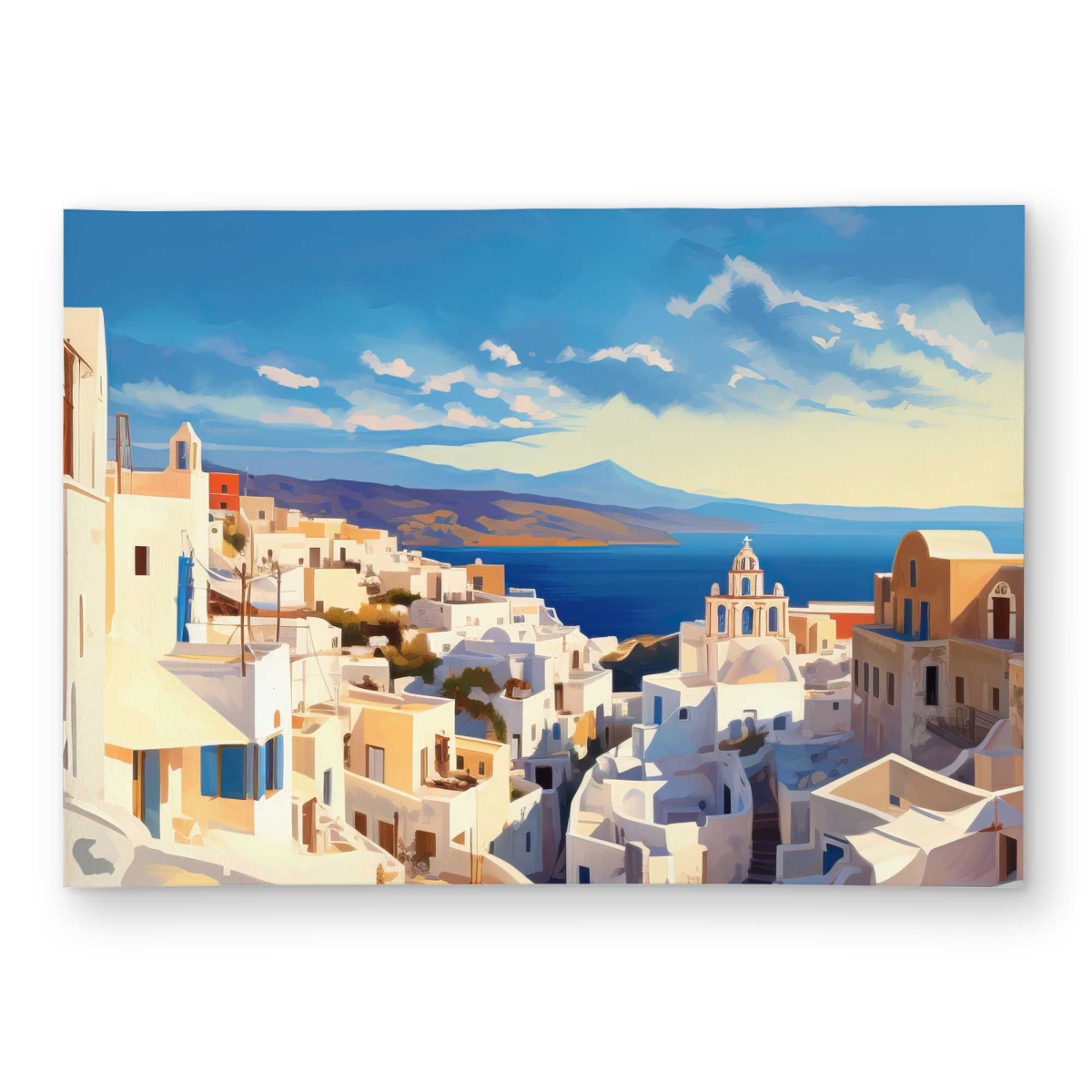 C1ROAR578MKTWB 5 x 7 ft. High View of Santorini Outdoor Rectangle Area Rug - White Bedroom