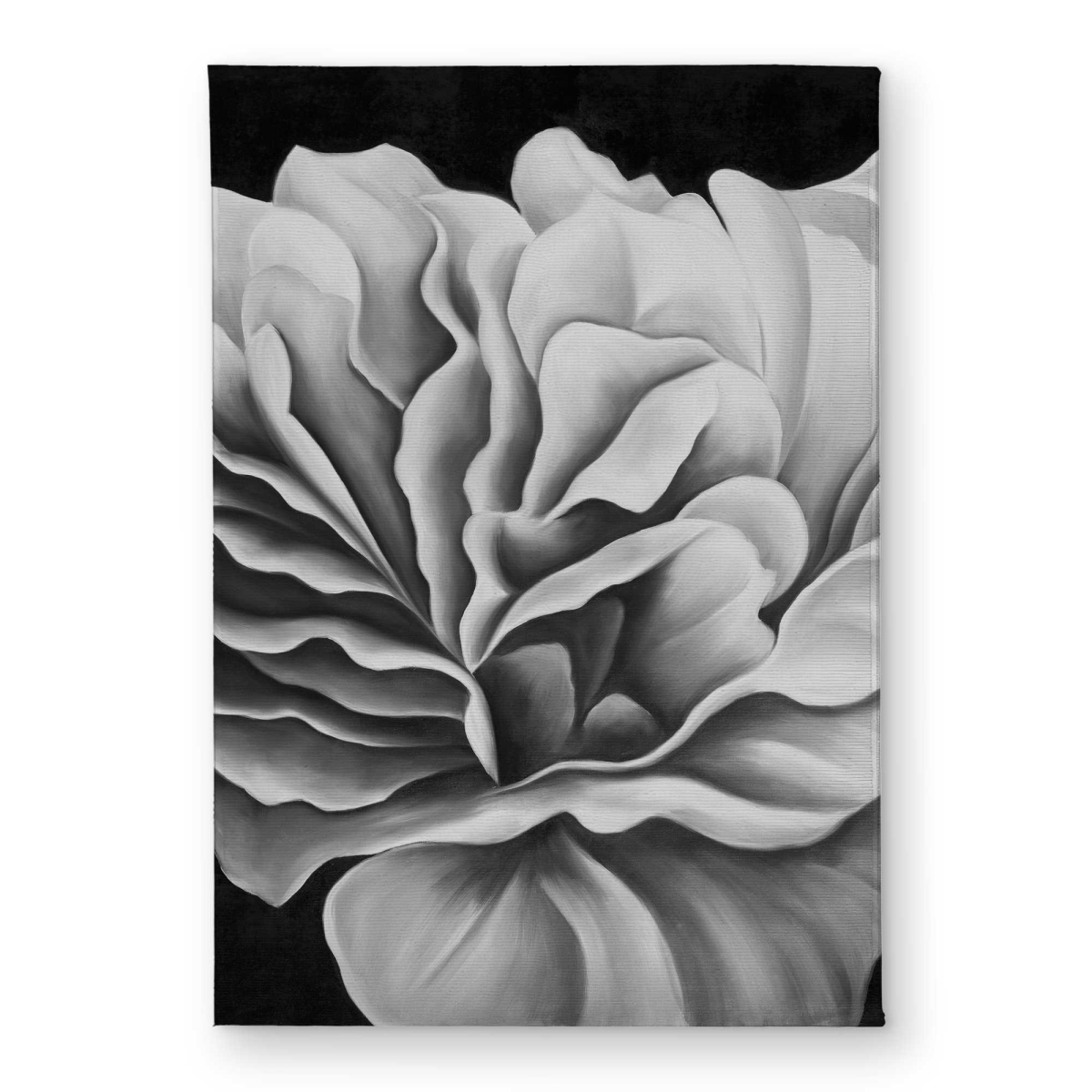 CODM1724RU37QV 17 x 24 in. Beautiful Black & White Flower Door Mat - Home Decor