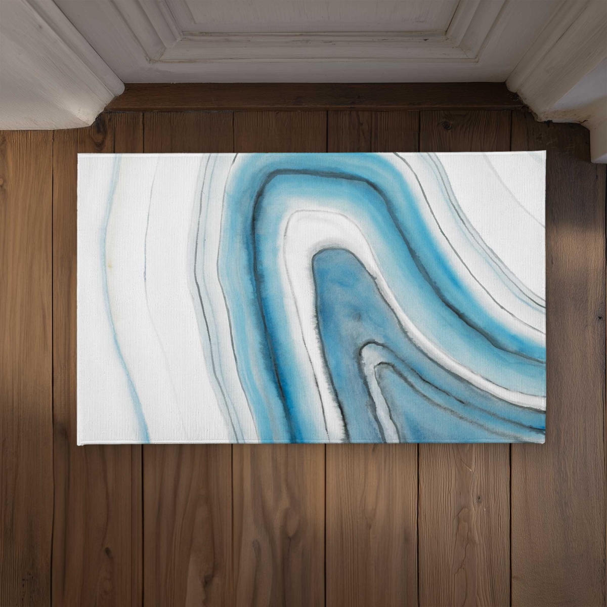 CODM2134Y9PT3L 21 x 34 in. Round Geode Abstract Minerals Door Mat - Indoor & Outdoor