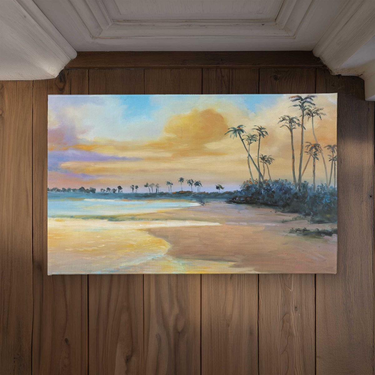 CODM21346XWA1R 21 x 34 in. Sunset by The Sea - Orange Coastal Indoor & Outdoor Door Mat