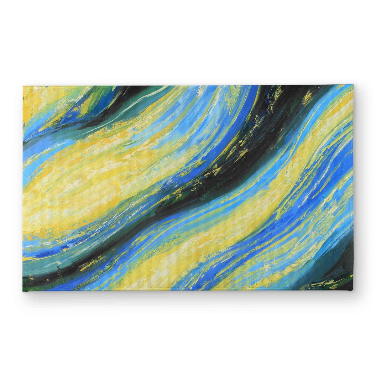 CODM2134BPYQG9 21 x 34 in. Liquid Magic Wave - Modern Living Room Indoor & Outdoor Door Mat