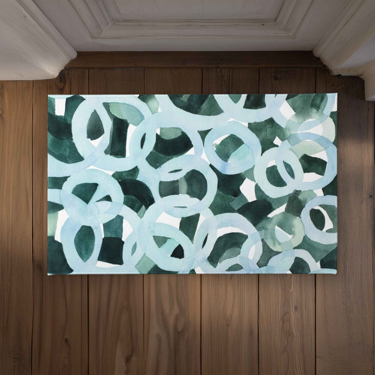 CODM2134CMVJ59 21 x 34 in. Abstract Circles - Pattern Illustrative Door Mat