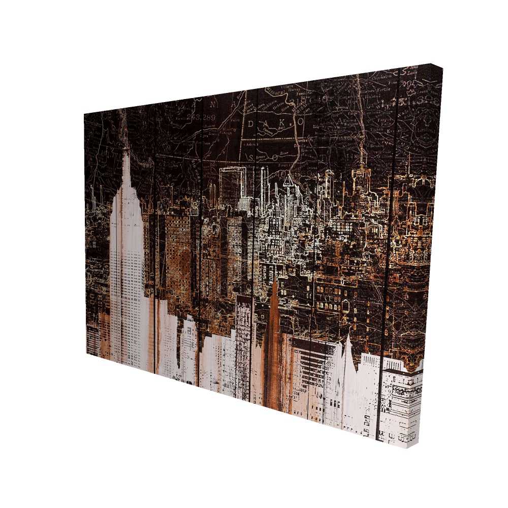 2080-3648-CI298 36 x 48 in. The Empire City of York - Building Cities Canvas Art