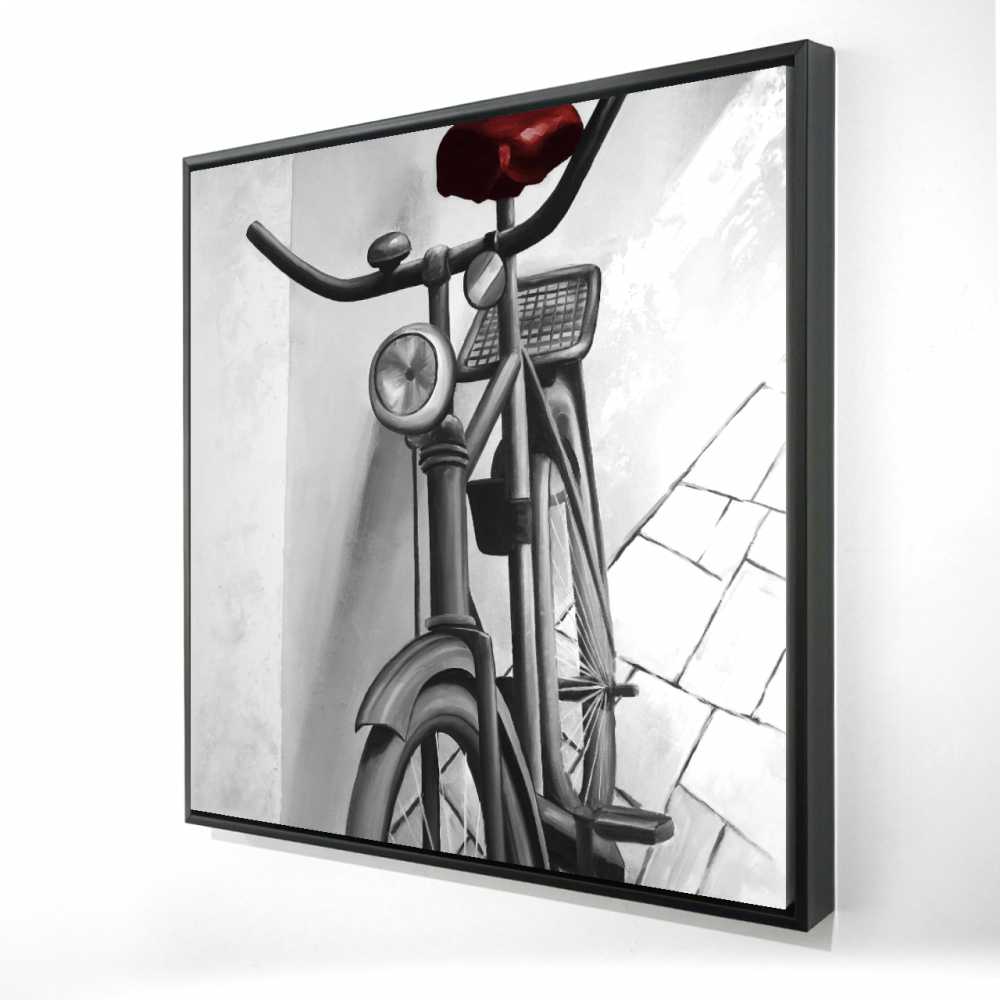 2081-3636-TR60-1 36 x 36 in. Abandoned Bicycle - Transportation Minimalist Canvas Art