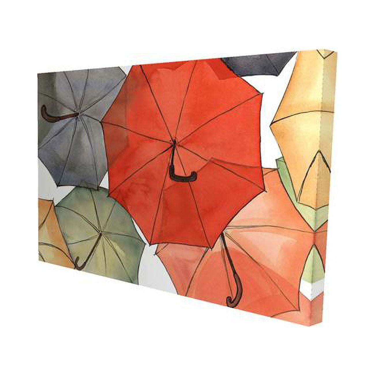 12 x 18 in. The Umbrellas of Petit Champlain-Print on Canvas