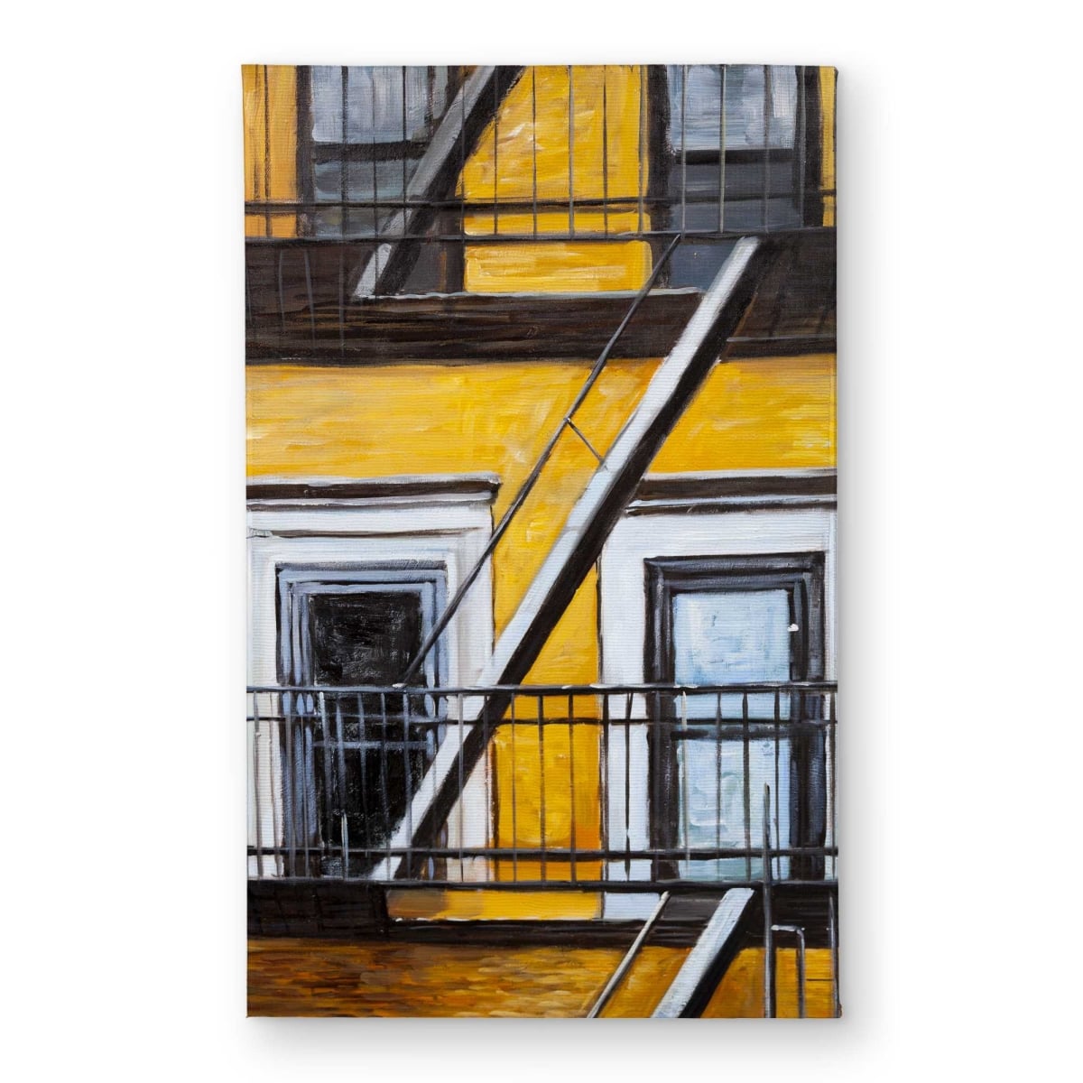 CODM2134SASR0B 21 x 34 in. Building Old Fire Escape Door Mat - Yellow Contemporary