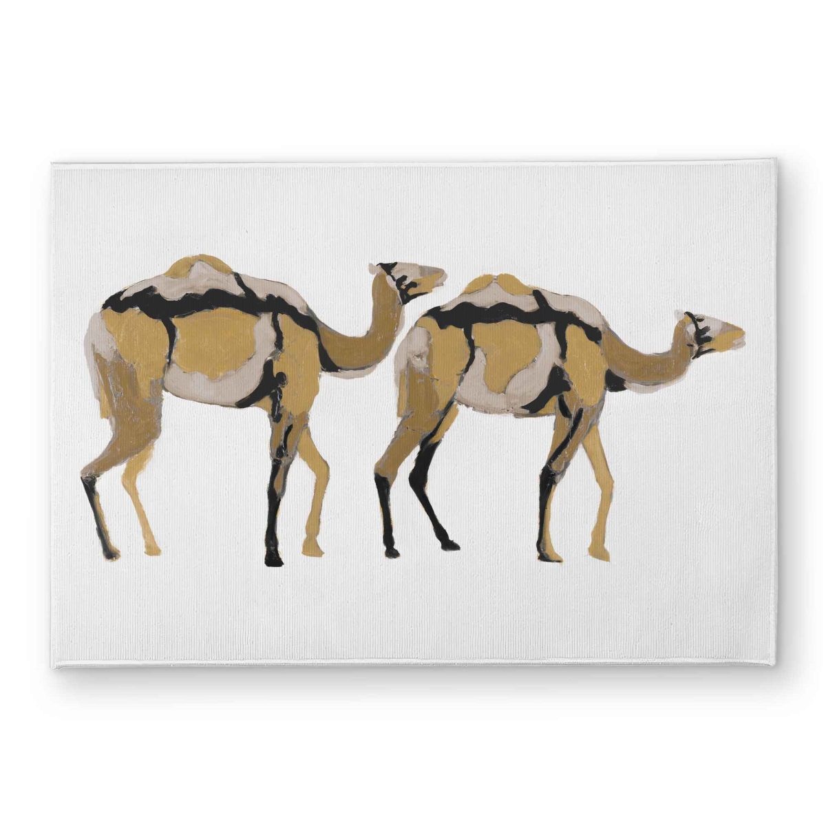 CODM1724DHZN0D 17 x 24 in. Two Abstract Dromadars Beige Wildlife Door Mat - Home Decor