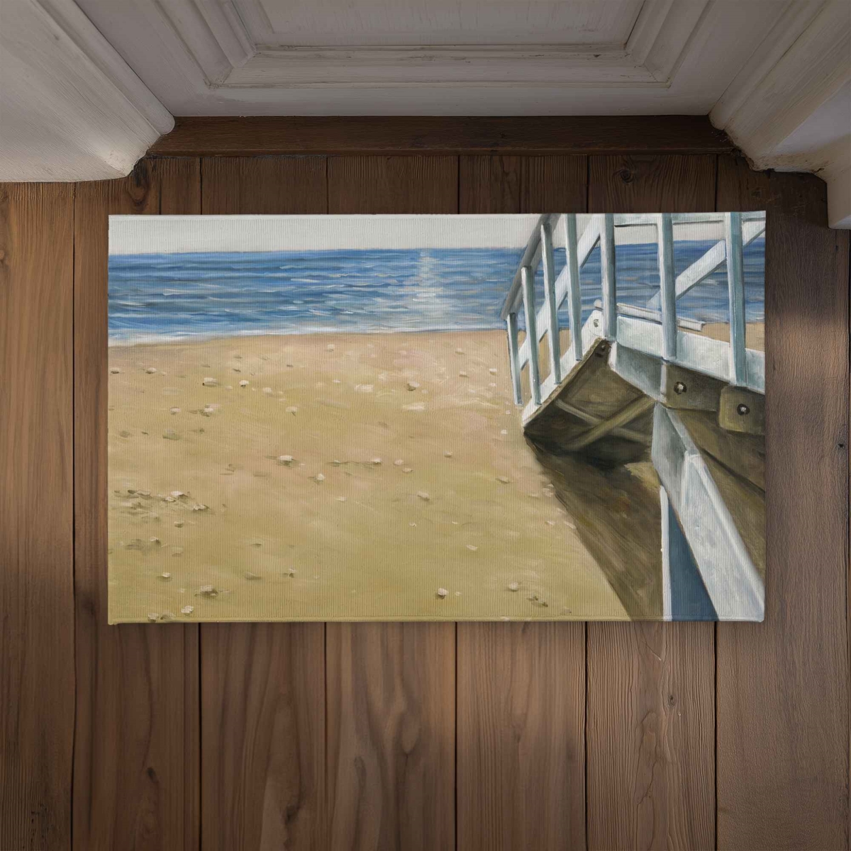 CODM213447YPLM 21 x 34 in. Seaside Landscape Beach Bathroom Door Mat - Decor Must-Have