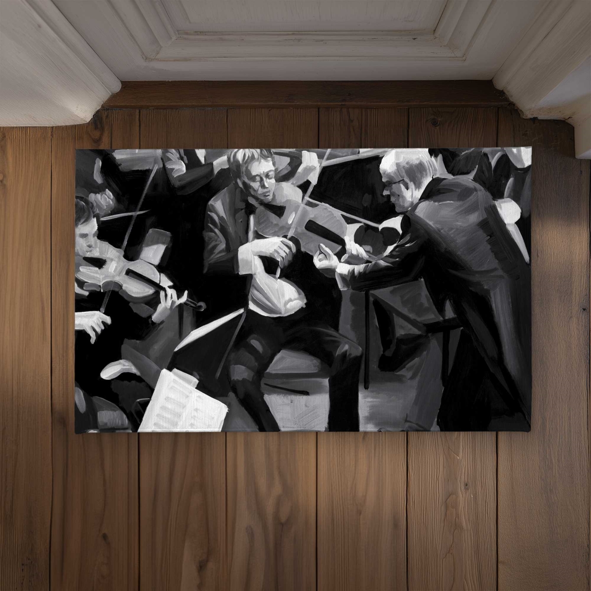 CODM2134QOAUIM 21 x 34 in. Symphony Orchestra Performing Door Mat - Man Cave Decor