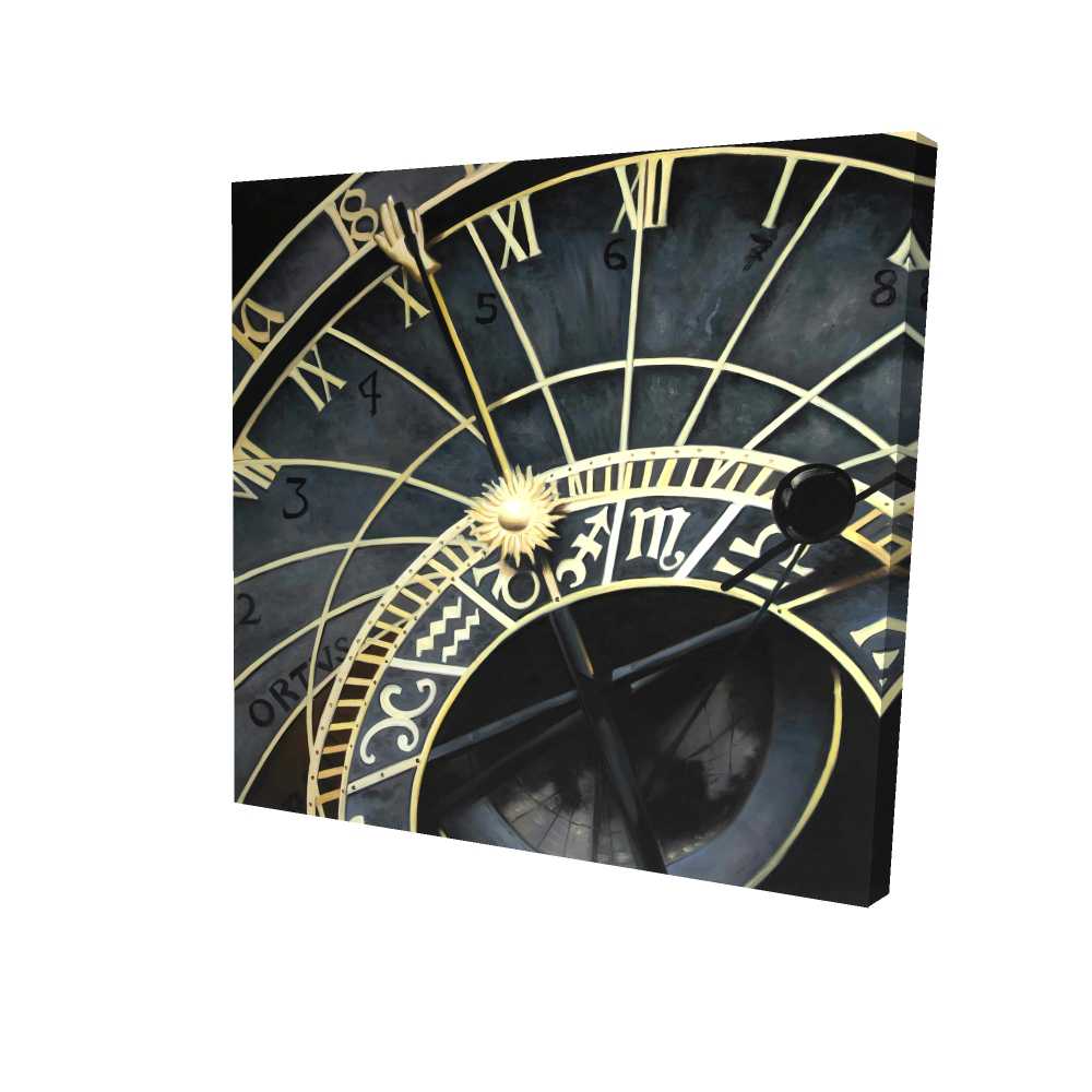 2080-3636-EA12 36 x 36 in. Astrologic Clock - Office Astronomy Canvas for Home Decor
