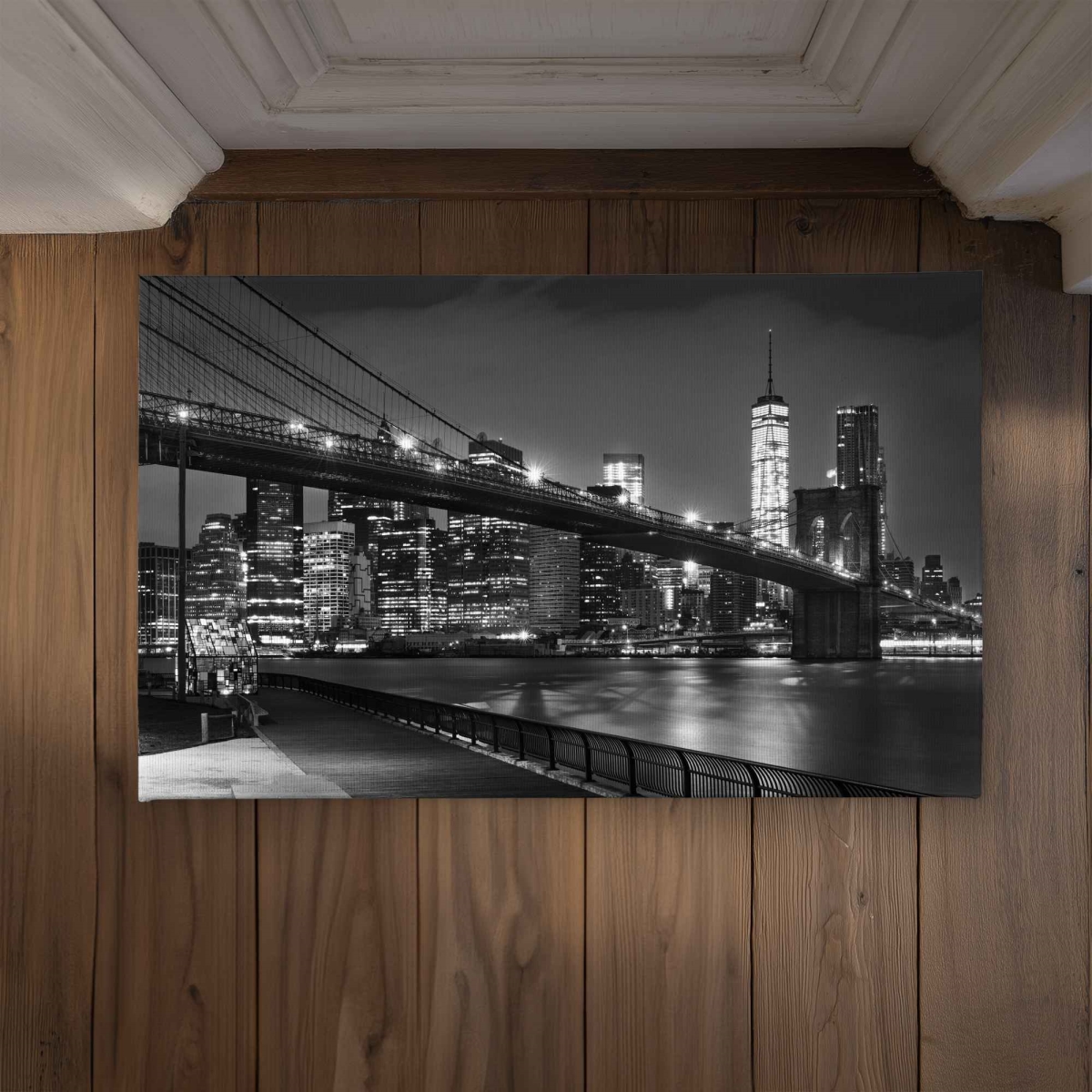 CODM2134ZG1IY5 21 x 34 in. City Under The Night Black & White Indoor & Outdoor Door Mat