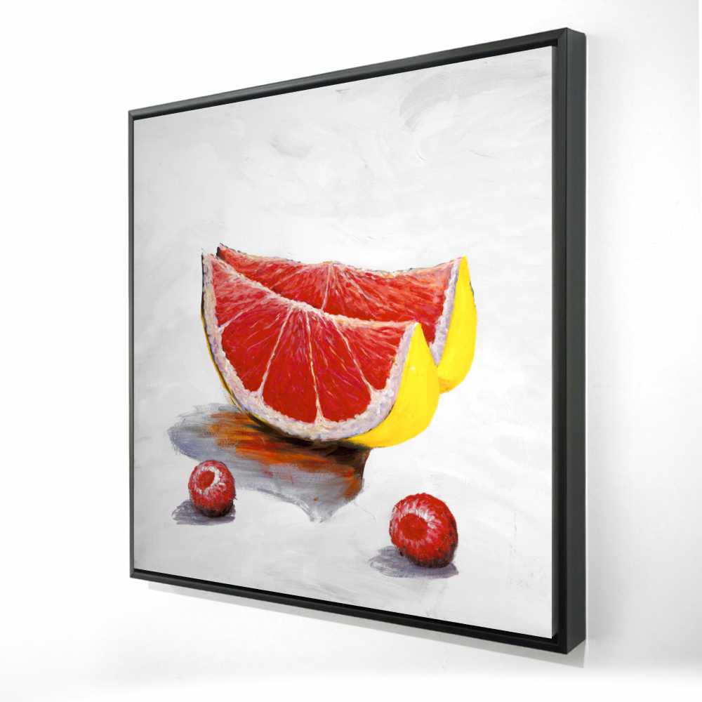 2081-3636-GA32-1 36 x 36 in. Grapefruit Slices - Contemporary Kitchen Canvas Art