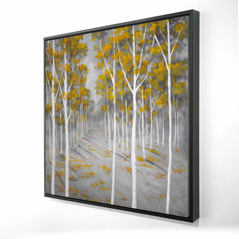 2081-3636-LA43 36 x 36 in. Birch Forest - Contemporary Office Framed Canvas Home Decor