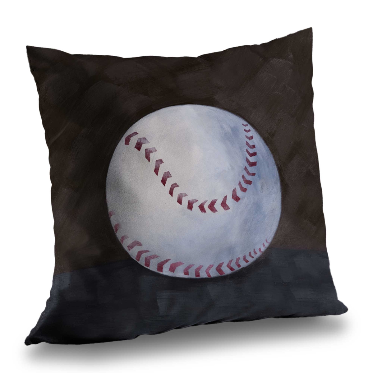 C1PC141463GDQQ 14 x 14 in. Baseball Ball Man Cave Still Life Poly Twill Throw - Decor