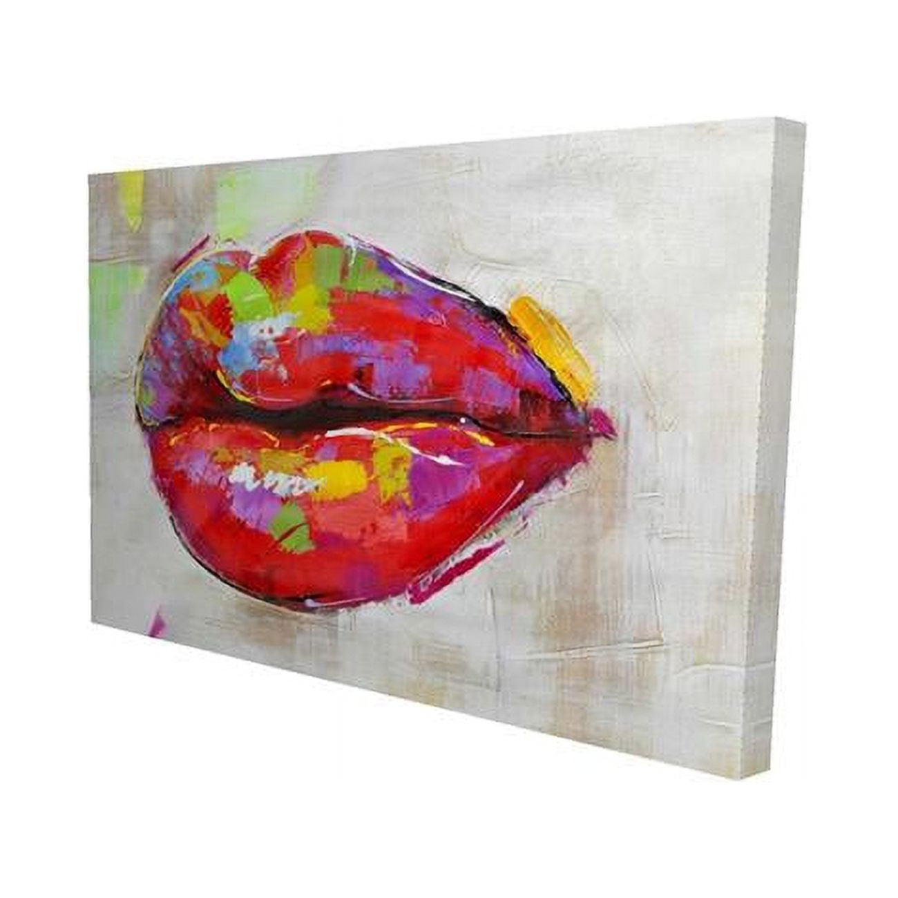 12 x 18 in. Colorful Lips-Print on Canvas