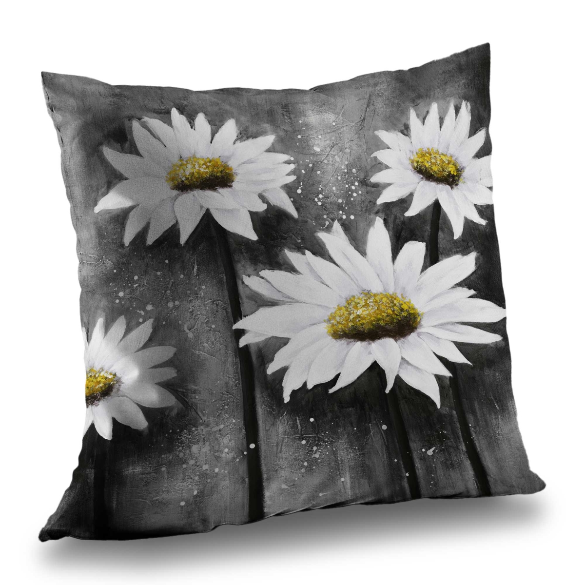 C1PC1414CLGG9M 14 x 14 in. Daisies At Sun - Rustic Poly Twill Throw for Home Decor