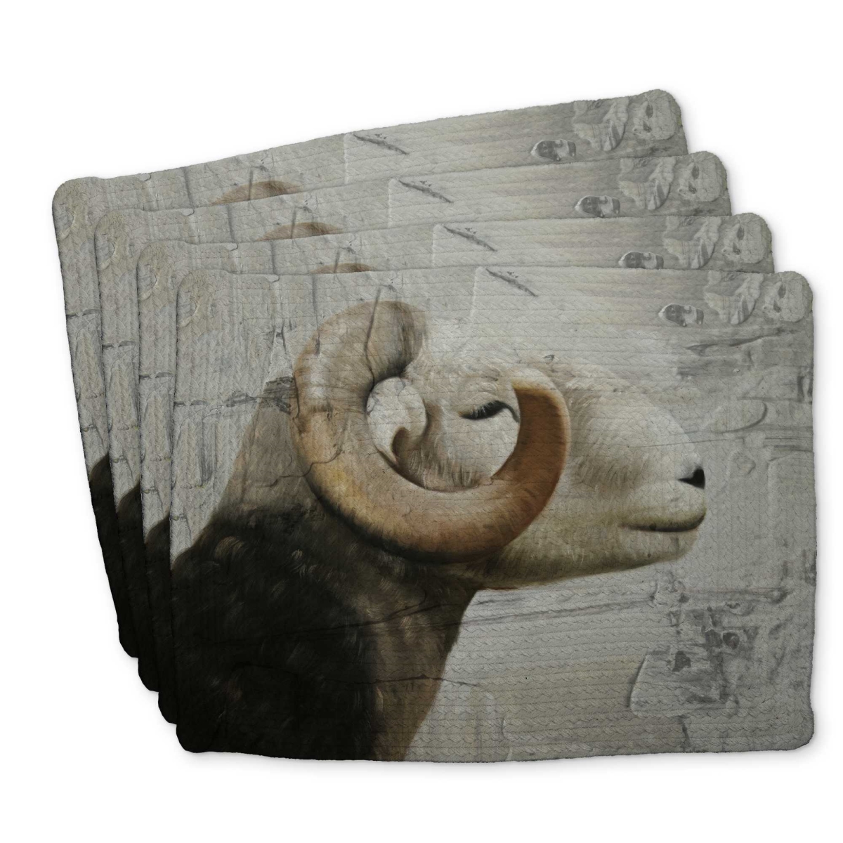 Picture of Begin Home Decor C4BP14189FFAE0 14 x 18 in. Aries Braided Polyester Placemat - Stylish Home Decor Accent - Set of 4