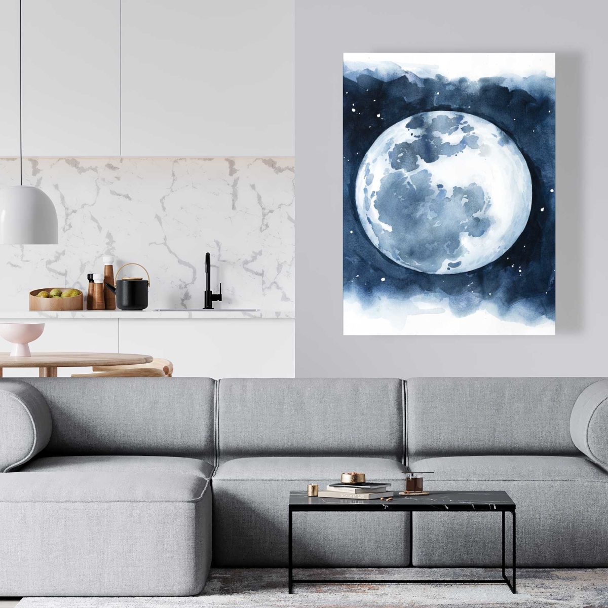 C1RC3648MKUBGP 36 x 48 in. Satellite View of the Earth Canvas - Blue Home Decor Art
