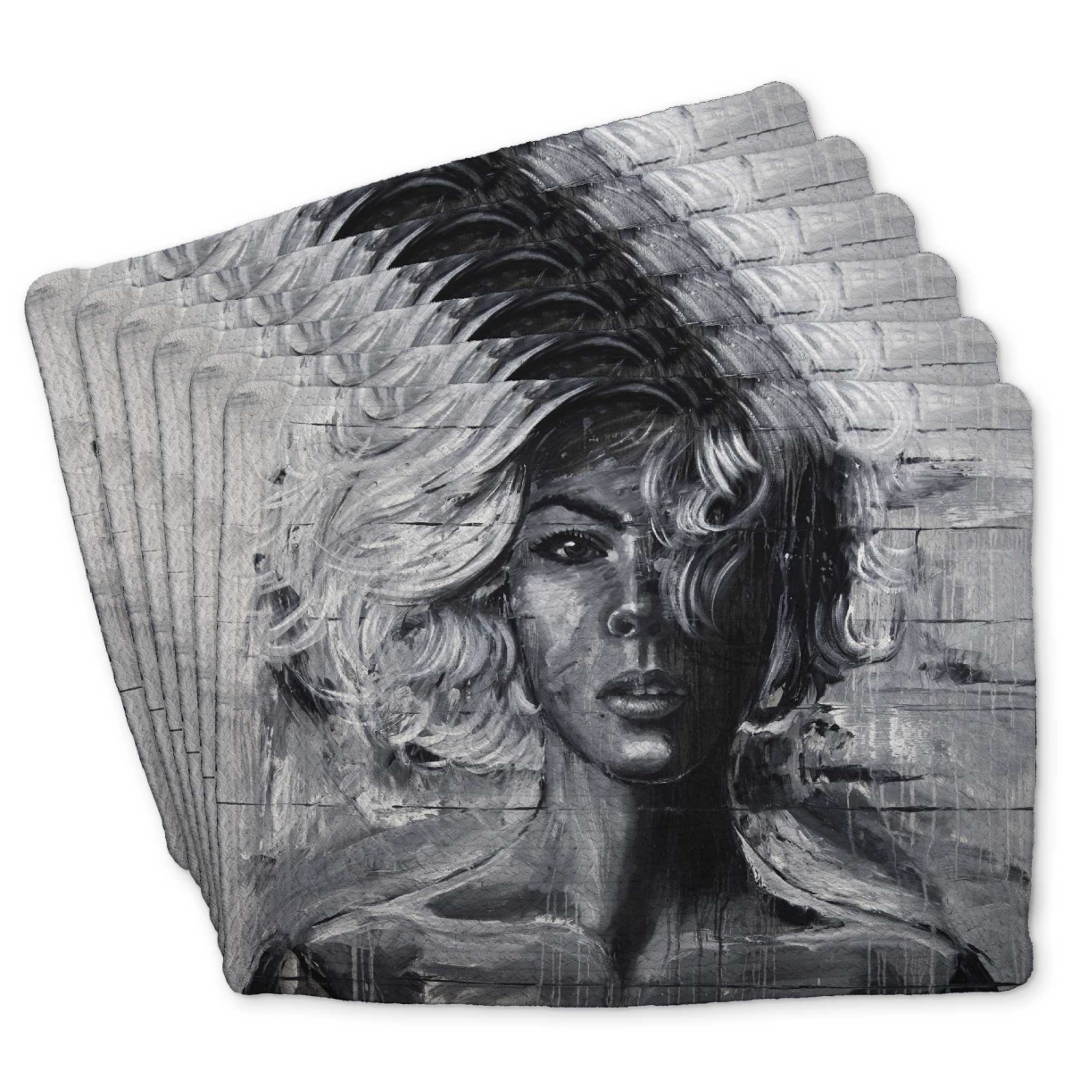 Picture of Begin Home Decor C6BP1418COHKU3 14 x 18 in. Gentle Woman Braided Polyester Placemat for Home Decor - Set of 6