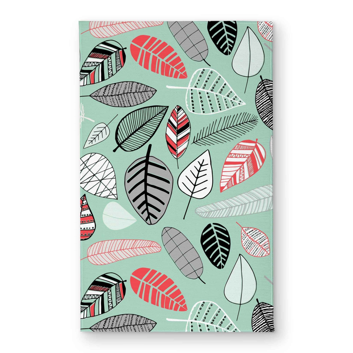 CODM2134HVLMXX 21 x 34 in. Turquoise Leaf Patterns - Decorative Indoor & Outdoor Door Mat
