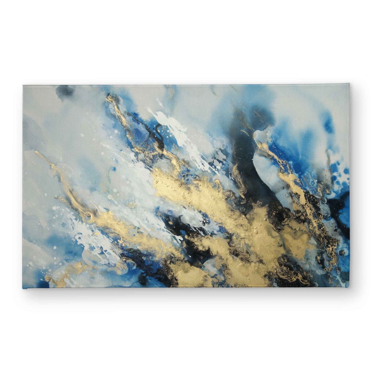 CODM2134IUPZCD 21 x 34 in. Blue Marble Office Abstract Door Mat - Decor Indoor & Outdoor