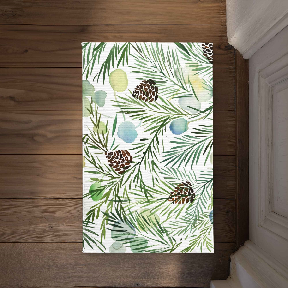 CODM2134167T85 21 x 34 in. Pine Cone Pattern Door Mat - Brown Seasons Indoor & Outdoor