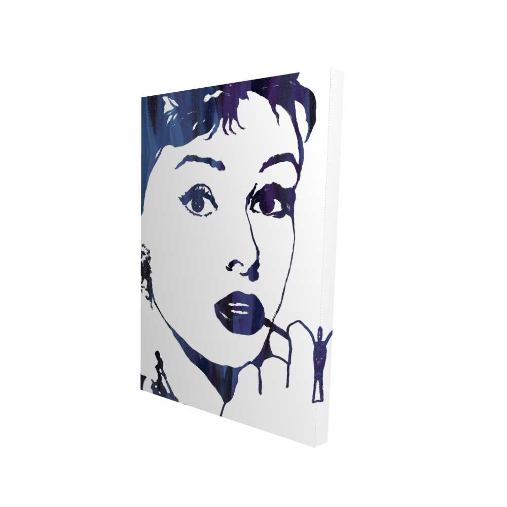 2080-3624-FI19-1 24 x 36 in. Audrey Hepburn Cigarillo Figurative Retro Canvas - Decor