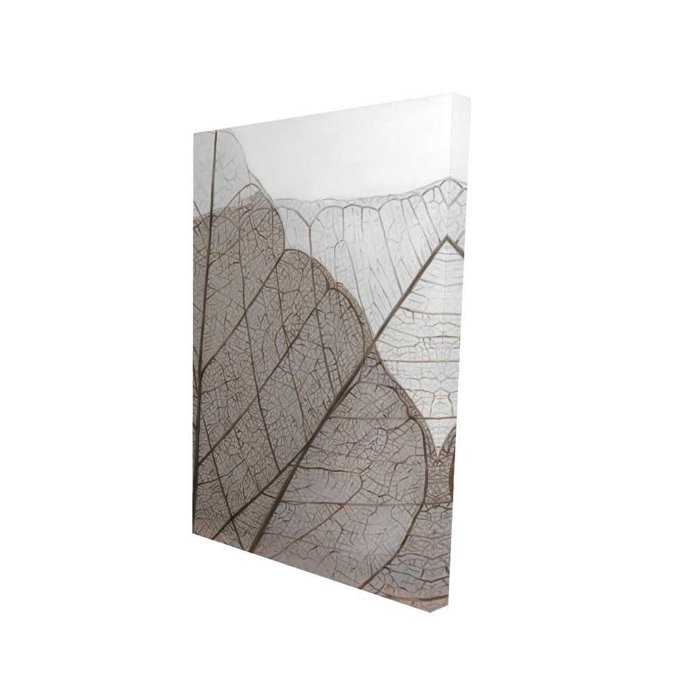 2080-3624-FL377 24 x 36 in. Translucent Dried Leaves - Rustic Floral Canvas