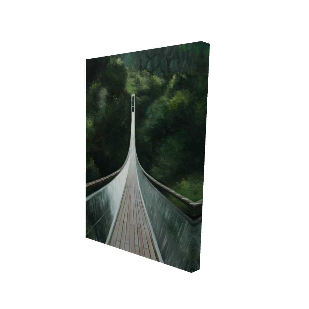 2080-3624-LA144 24 x 36 in. Steep Bridge - Trees Modern Canvas - Art Print